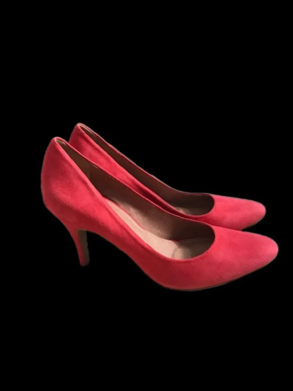 ✨ Corso Como Scarlet Red Suede Heels Sz 10 ✨ - Picture 9 of 12